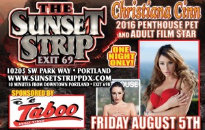 Penthouse Pet Christiana Cinn set to beginhistoric weekend as she is the first Adult performer to perform with her bandand Headline as a Feature Entertainer in the same night in separate venues.