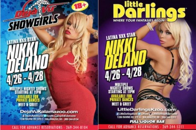 Nikki Delano Headlining at Déjà Vu Showgirls & Little Darlings in Kalamazoo, MI