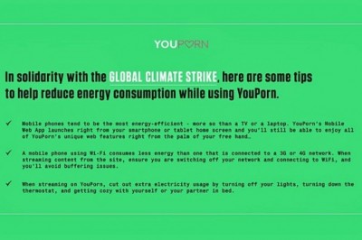 YouPorn Supports Global Climate Strike With Energy Usage Tips