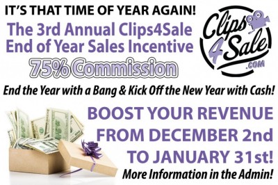 Clips4Sale Rolls Out 3rd Annual End of Year Sales Incentive